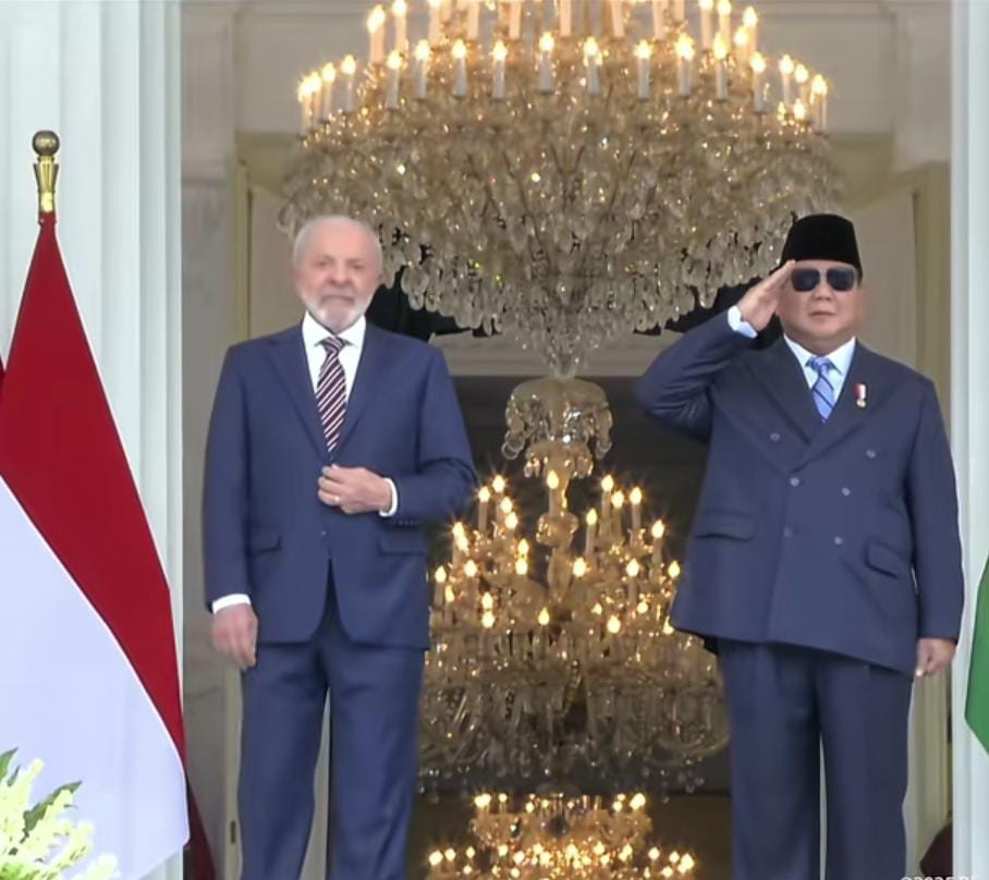 Prabowo Subianto sambut Presiden Lula Brasil di Istana Merdeka, MoU energi pertambangan 2025