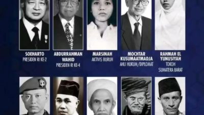 10 Pahlawan Nasional 2025 Prabowo Soeharto Gus Dur Marsinah